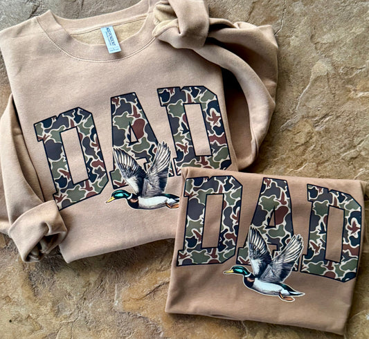 Dad Camo Duck Tee/Sweatshirt