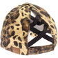 Leopard Denim Criss-Cross Cap