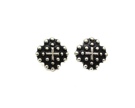 Snowing West - Western Small Cross Bubble Post Earring