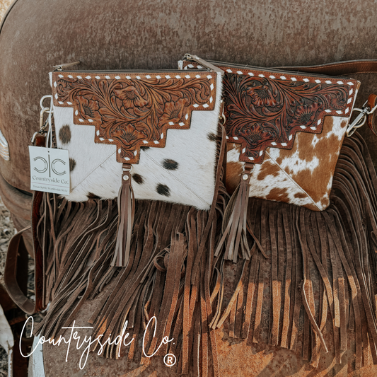 Fort Worth Cowhide Crossbody Purse