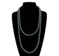 60″ Western Navajo Style Pearl Necklace: SILVER + TURQUOISE