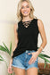 CRISS CROSS SLEEVELESS TANK TOP