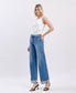 Westbury - High Rise Medium Wash Cuffed Wide Leg