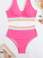 Pink Ribbed Bikini