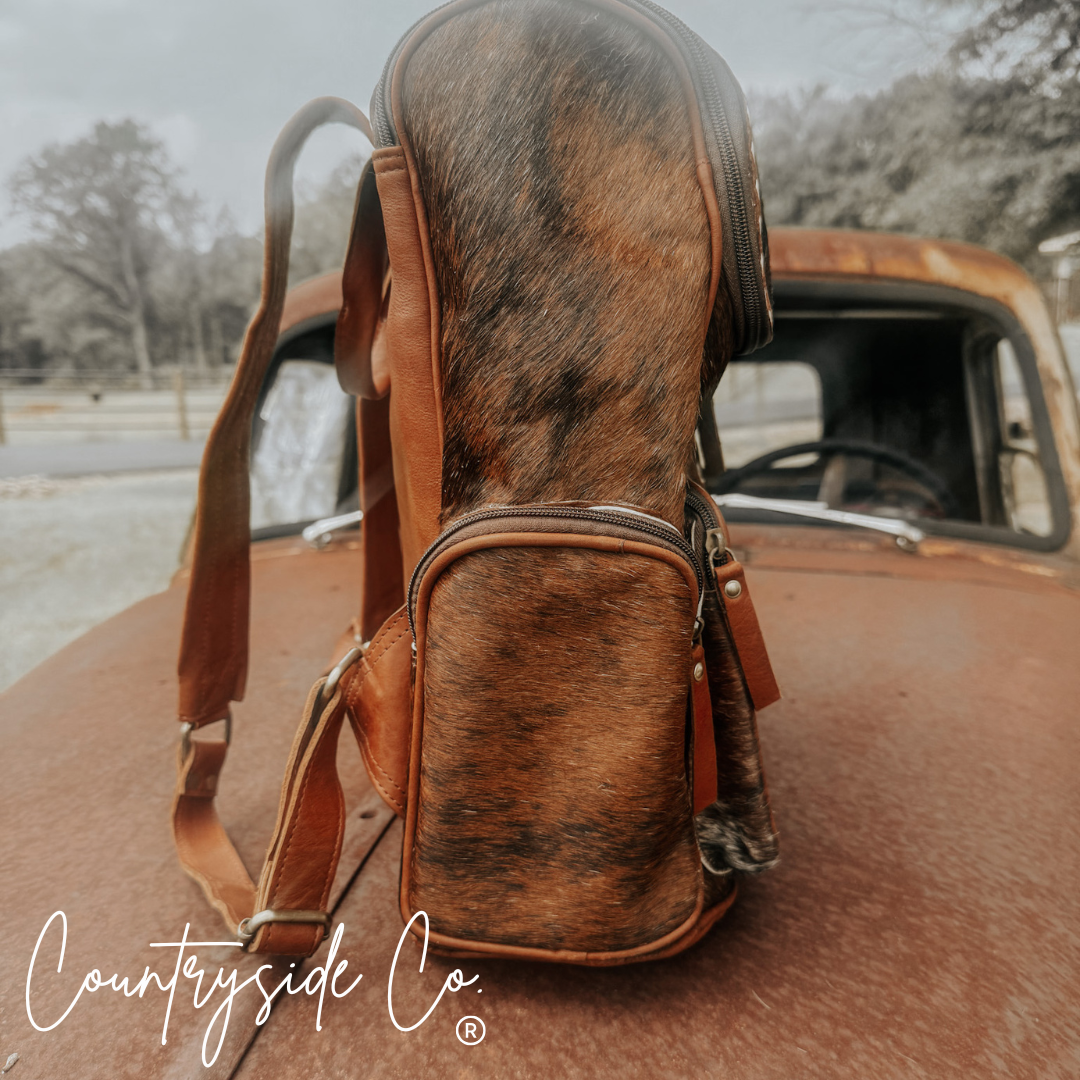 Countryside Co. - Mesa Cowhide Backpack Laptop Bag, travel bag