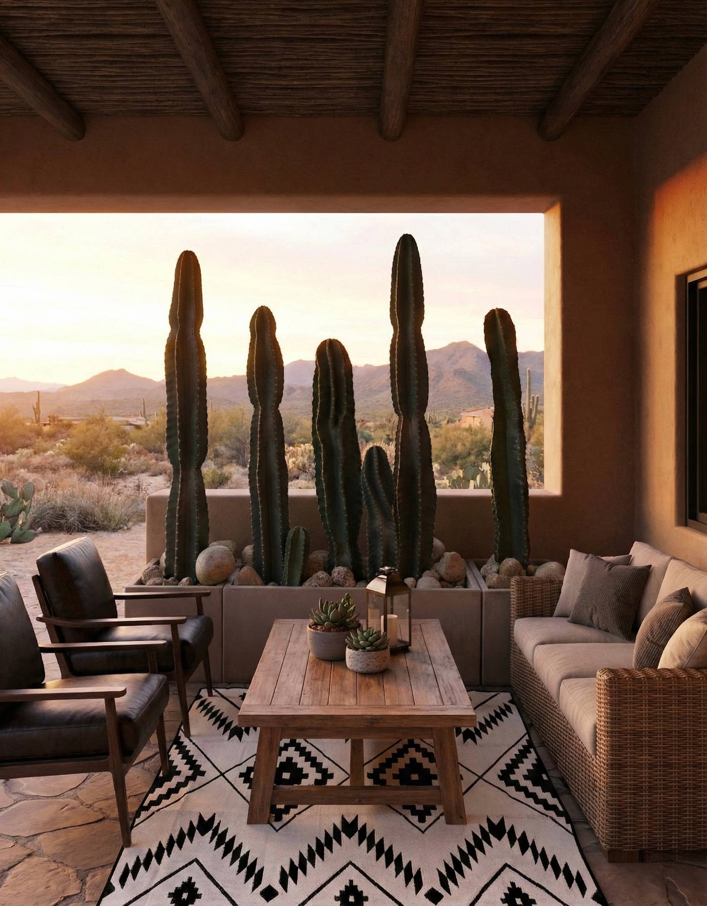 Western Grande - OUTDOOR RUG: 6ft x 9 ft
