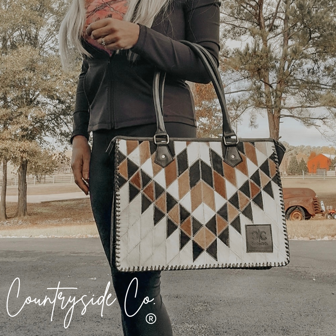 Cora Cowhide Tote, Work Laptop Bag