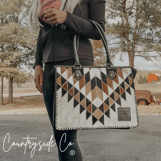Cora Cowhide Tote, Work Laptop Bag