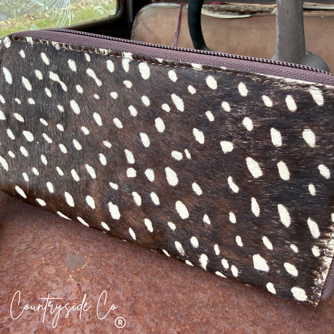 Countryside Co. - Wild Axis Cowhide Wallet Wristlet