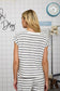 Stripe Round Neck Knit Top - Navy