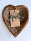 Boho Ranch Shop - Western Navajo Style Bead Coquette Bow Earrings: PINK