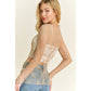 Beige Mesh Lace Top