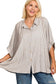 Vanilla Monkey - Plus Rayon Striped Short Sleeve Button Up Shirt: MOCHA / 3-3 (1XL/2XL-2XL/3XL)