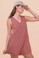 VERY J - NP70744-Striped Knit Casual Comfy Romper: OAT/BLACK / S-M-L/2-2-2