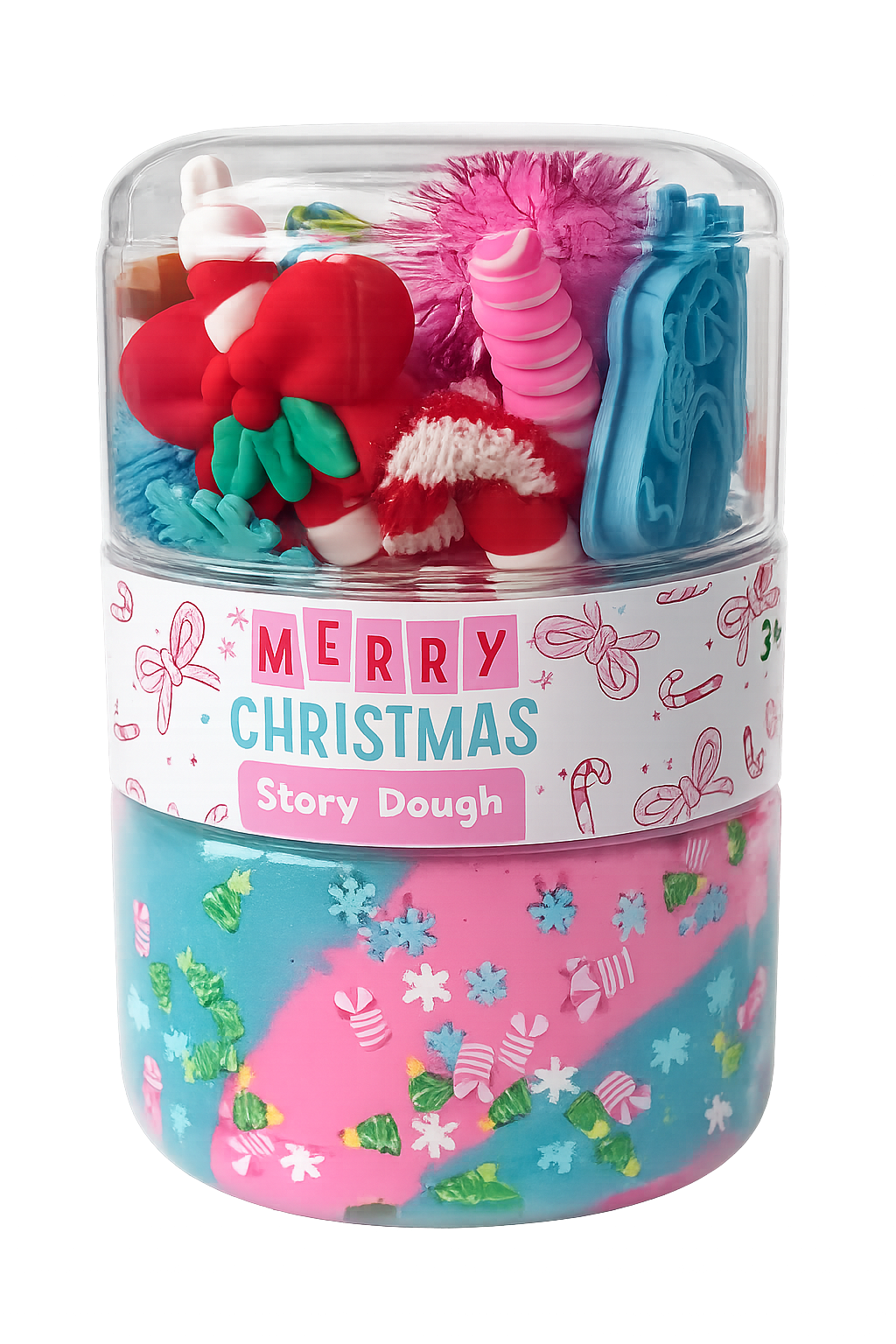Play Play Dough - Candy Land Christmas Dough Jar