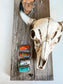 Western Semi Stone Bar Necklace: WHITE