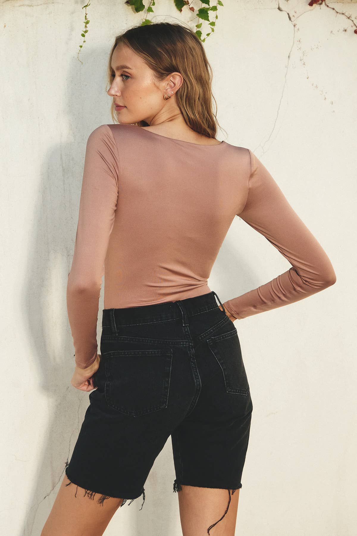 Soft Square Neck Bodysuit: MOCHA