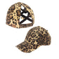 Leopard Denim Criss-Cross Cap