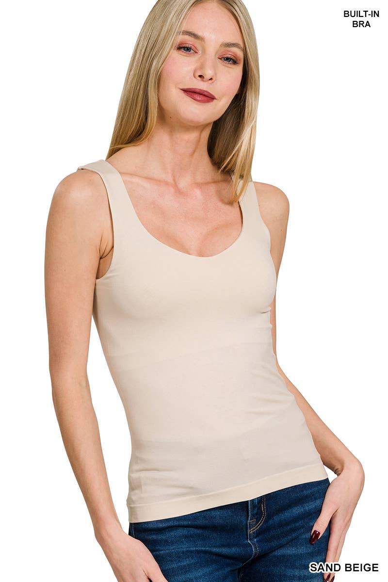 Vanilla Monkey - Seamless Tank Top: WHITE / 3-3 (S/M-L/XL)