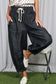 Vine & Love - Casual Patch Pockets Elastic Band Crop Barrel Jeans VP83238: Light Denim / S