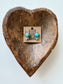 Diamond Shape Stone Stud Earrings: TURQUOISE/ BROWN