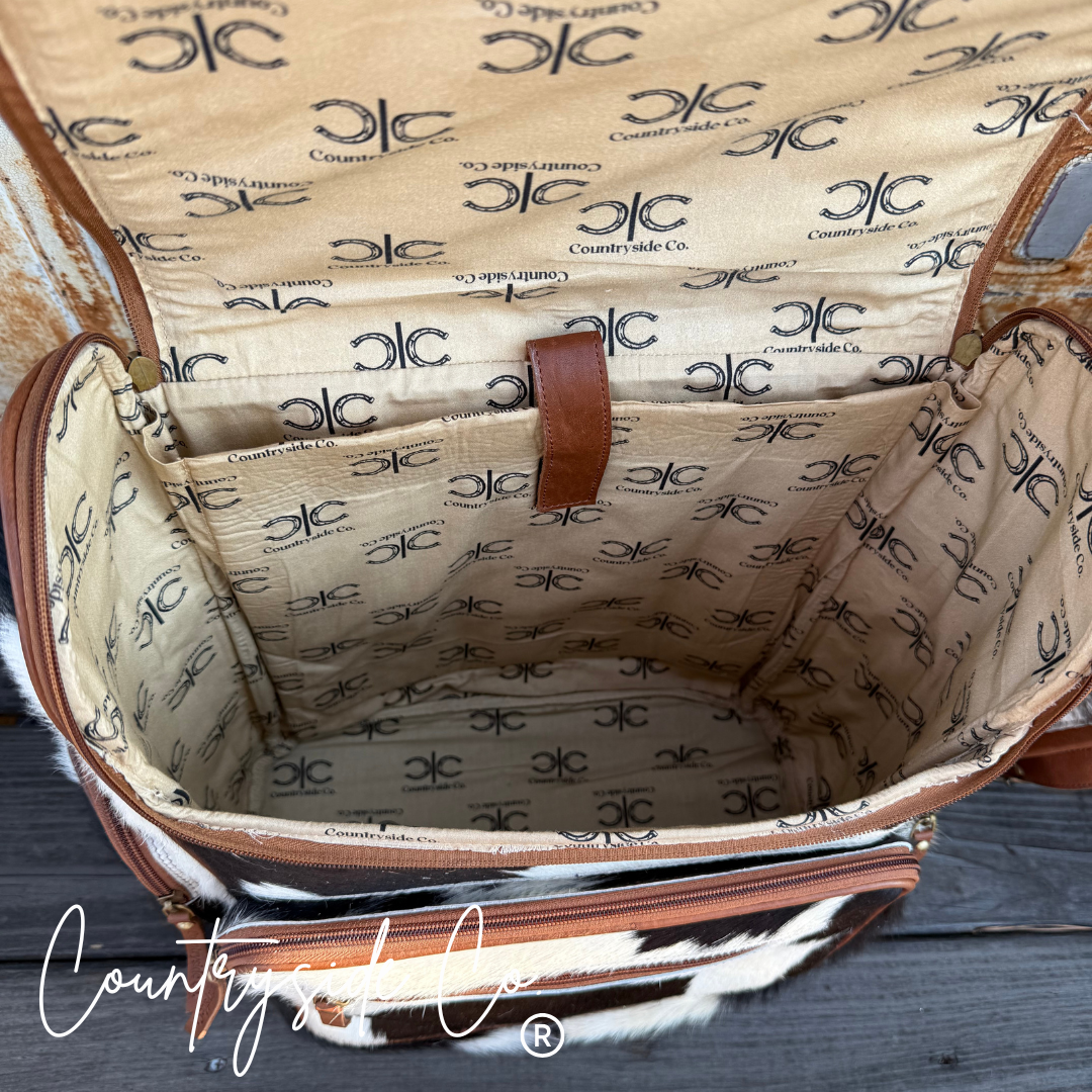 Countryside Co. - Mesa Cowhide Backpack Laptop Bag, travel bag