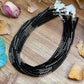 16” Black Onyx Necklace – Sterling Silver Pearls