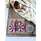 Squash Blossom - Stone Stud Earrings: PINK