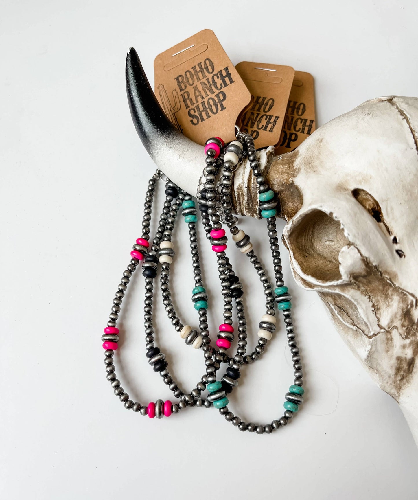 Boho Ranch Shop - Western Navajo Pearl Choker Navajo Style Pearl: Black