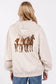 Zutter - Horse Trio Vintage Graphic L/S Fleece Hoodie: BONE / M