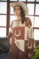 Blue B - 60083W Western Graphic Oversized Sweater: MOCHA / S-M-L (2-2-2)