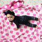 Gigi and Max - Ash Black Leopard RUFFLE ZIP Halloween Bamboo Sleepies Little: 0-3m