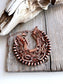 5 Layered Western Chunky Chain & Navajo Style Pearl Bracelet: Silver
