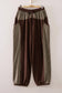 Chocolate Striped Panel Jogger Pants