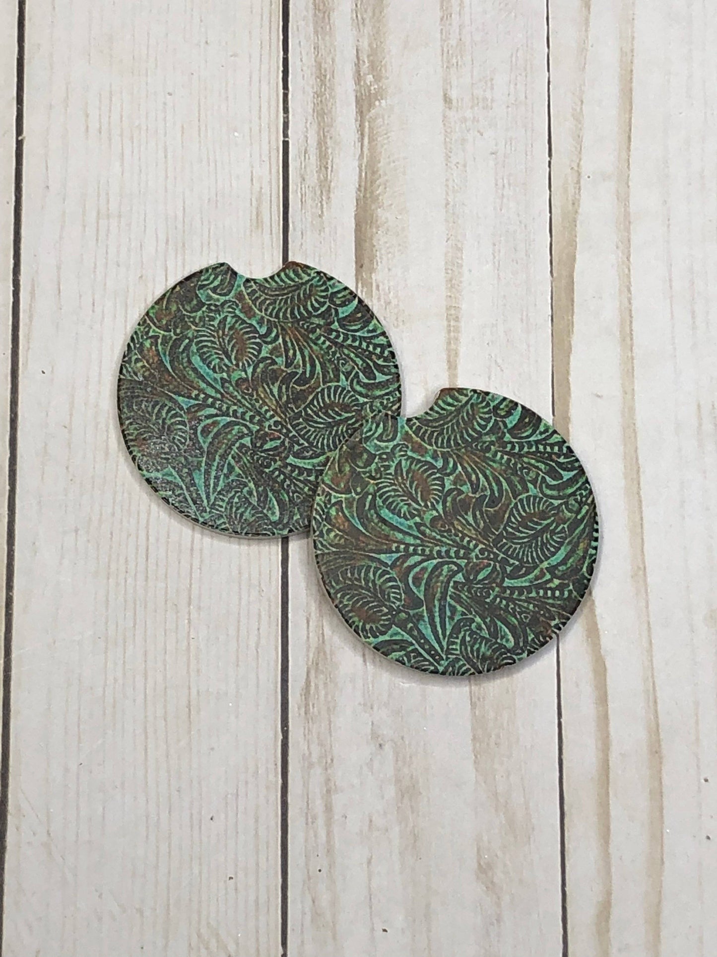 Tooled Leather Coasters