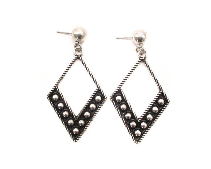 Snowing West - Western Diamond Cut Bubble Dangle Earring