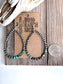 Boho Ranch Shop - Western Navajo Style Pearl Teardrop Hoop Dangle Earrings: Silver