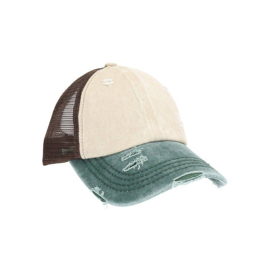 Tri-Color Stone Washed Cap
