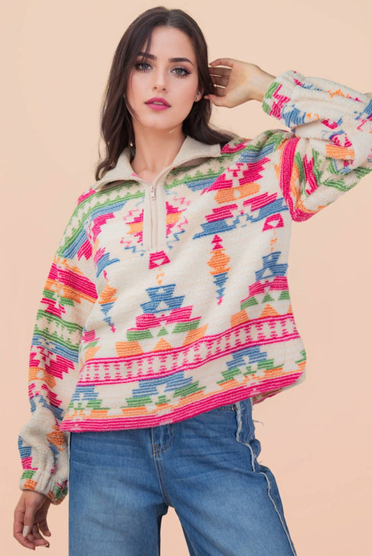 Aztec Fleece Pullover