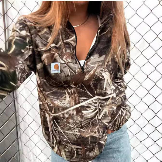 Half Zip Camo Pullover