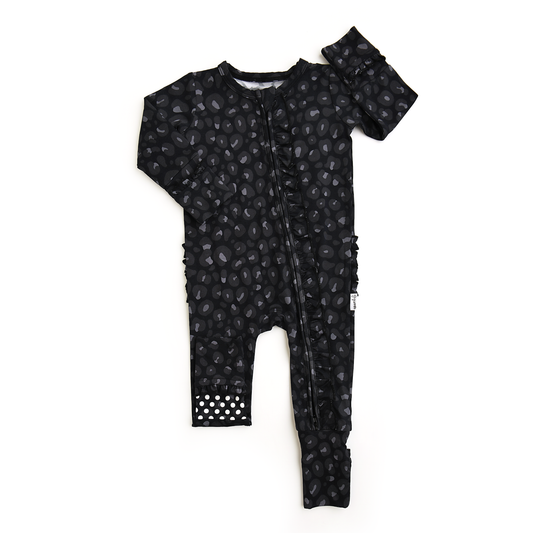 Leopard RUFFLE ZIP Halloween Bamboo Sleepies