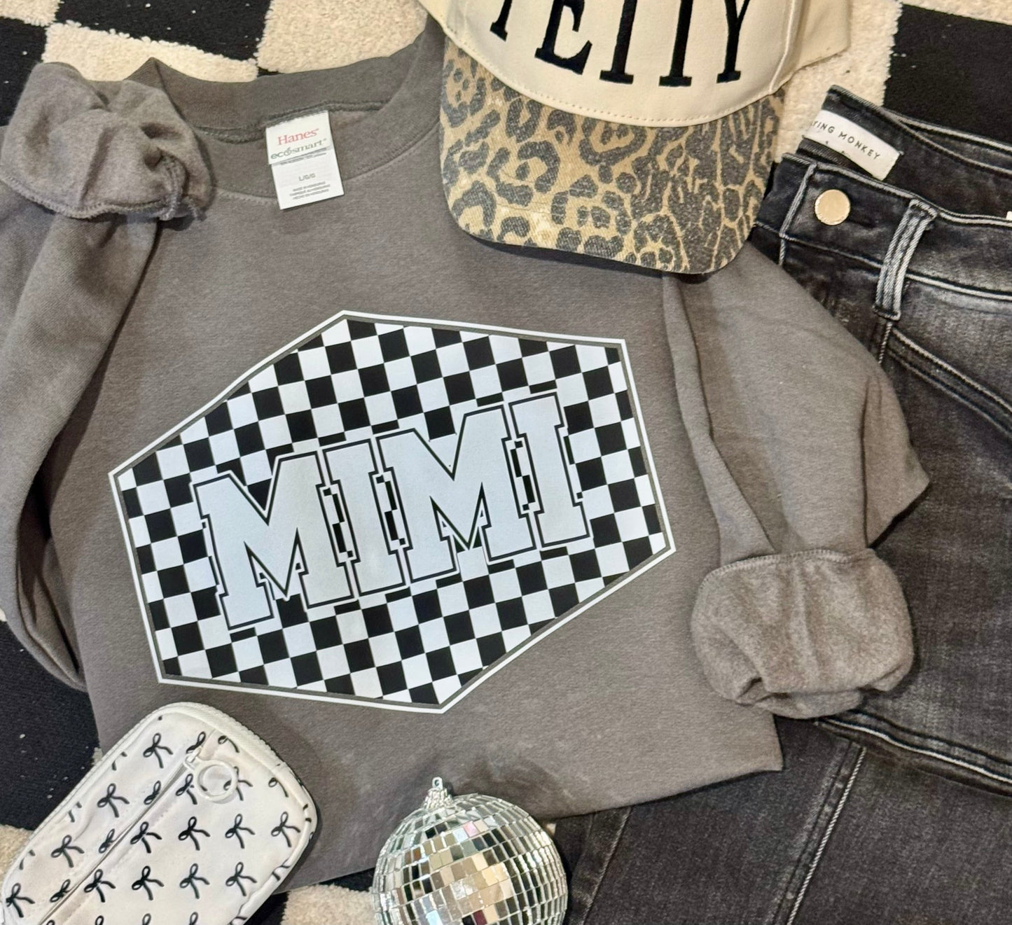 Mimi Checkered Tee/Sweatshirt
