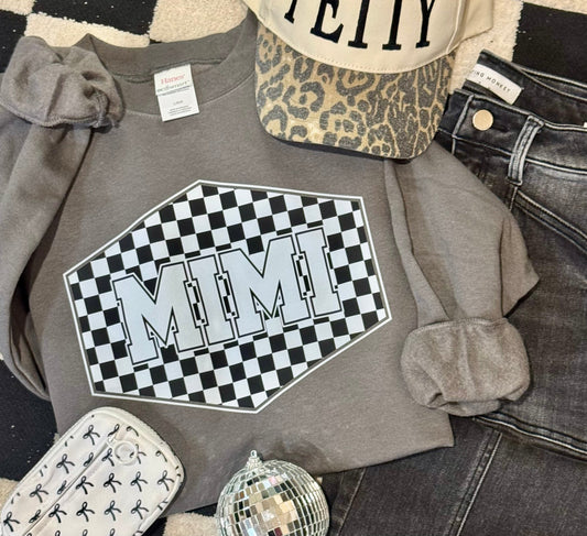 Mimi Checkered Tee/Sweatshirt