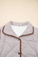 PRETTY BASH - Stripe Contrast Trim Snap Button Collared Vest: Brown Stripe / S