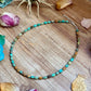 18” Turquoise Tube Necklace – Sterling Silver & Hematite