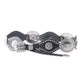 Most Wanted USA - Maximalist Silver Concho Western Buckle Leather Belt: Black / SM