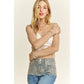 Beige Mesh Lace Top