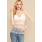 Off White Mesh Lace Top