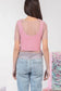 VERY J - NT11519-Jewel Fishnet Crochet Knit Top: Blue / SM-ML/3-3