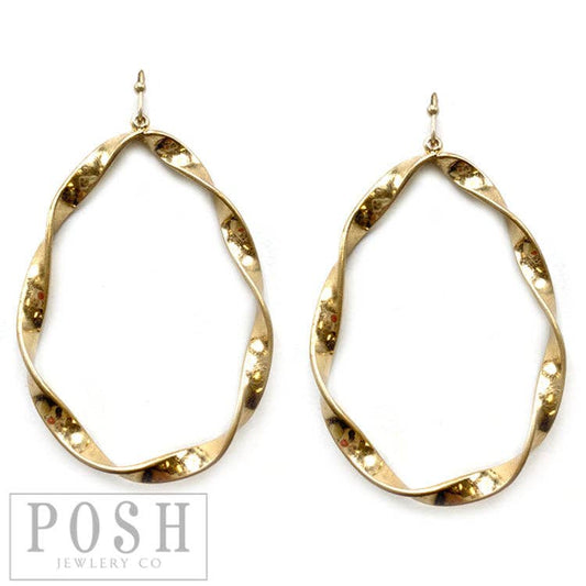 Pink Panache Brands - Twisted teardrop earring, last call: Silver
